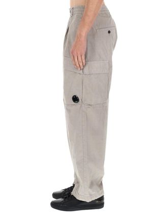 C.P. Company Boxy Cotton Cargo Trousers - Beige