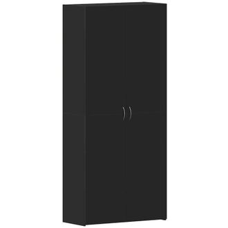 vidaXL Vidaxl - Armario Para Zapatos Con Estante Negro 80 X 35.5 X 180 Cm