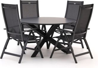 Hartman Hartman Troy/Ferrone &oslash; 130cm dining tuinset 5-delig verstelbaar