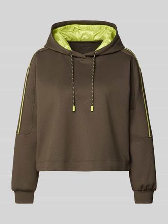 Marc Cain Hoodie mit Tunnelzug in Khaki, Gr&ouml;&szlig;e 38