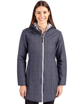 Cutter & Buck Rainier PrimaLoft Womens Eco Insulated Hooded Long Coat