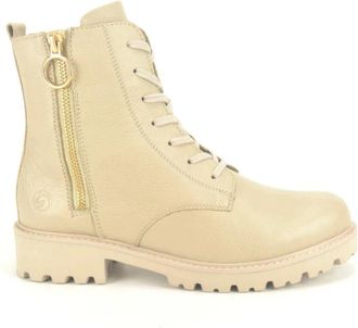 Remonte Beige Botje N.+Tiret DZ - Dames - Veterlaarzen - Beige - 41 EU - Schoenen