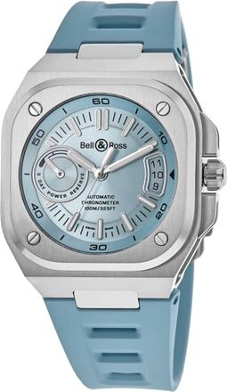 Bell & Ross BR-X5 Ice Blue Steel Automatic Rubber Strap Mens Watch BRX5R-IB-ST/SRB