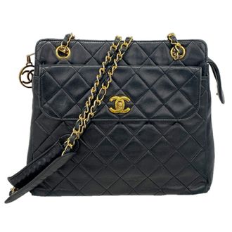 Chanel Black Leather Tote Bag (Pre-Owned)