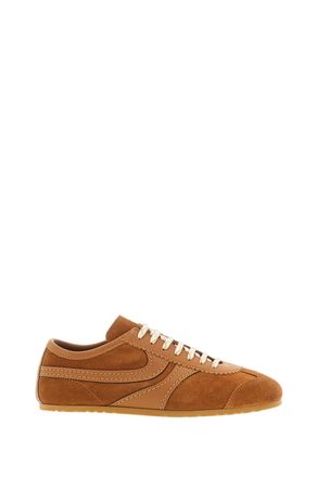 Dries Van Noten Brown Suede Leather Low-Top Sneakers