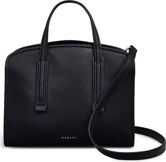 Radley London Arragon Pebbled Leather Small Satchel in Black at Nordstrom Rack