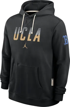 Nike Jordan Mens UCLA Sideline Standard Issue Jordan Brand Dri-FIT College Pullover Hoodie in Black | 0JAZ00AUCL-8DF