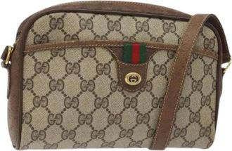 Gucci Pre-owned Cross Body Bags, female, Beige, Size: ONE SIZE Pre-owned Vintage Shoulder Bag