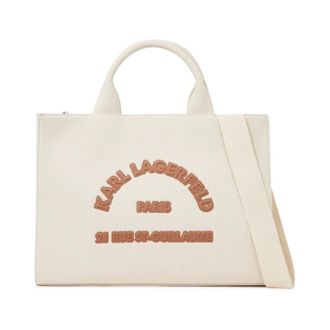 Karl Lagerfeld Dames, Tassen, Wit, Maat: ONE Size Katoen