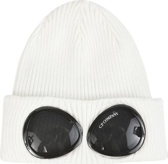 C.P. Company Cotton Goggle Beanie - male - C.P. Company - Accessories - White - ONE SIZE - Accessories