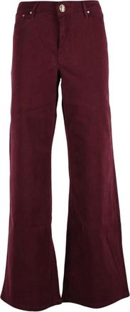 Guess Wijde broek - Dames - Broeken - Rood - Maat: W30 Modal