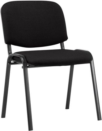 Clp Silla con patas de metal y asiento en Tela Negro