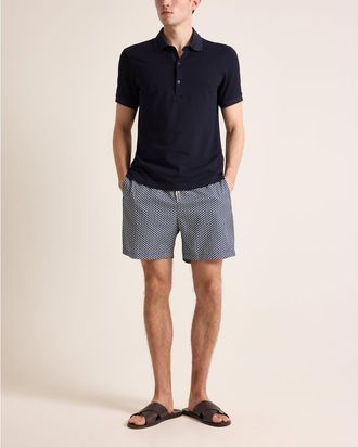 Orlebar Brown Bruno Pique Classic Fit Pique Polo in Night Iris at Nordstrom, Size Medium