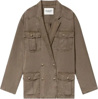 Isabel Marant Jassen, Dames, Bruin, S, Katoen, Nevala Jacket