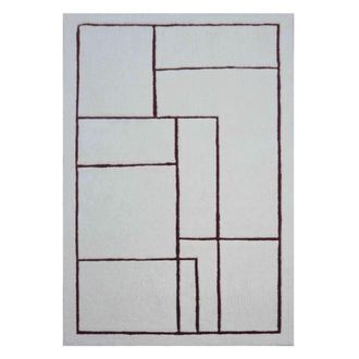 Decoclico Alfombra de lana tejida a mano beige 140x200