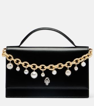 Alexander McQueen Skull Small embellished leather tote bag