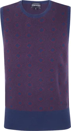 Emporio Armani Sweater Vest V Neck Rumble Total Eclipse