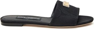 Dolce & Gabbana Black Polyester Womens Slippers