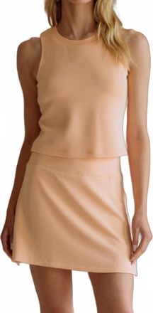 Skies Are Blue Clothing Mattie Airy Soft Top In Apricot / Peach