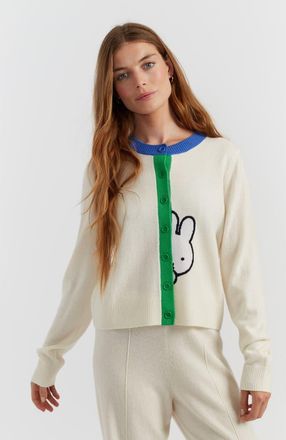 Chinti and Parker Miffy Peek-Placket Wool-Cashmere Sweater in Cream at Nordstrom, Size X-Large