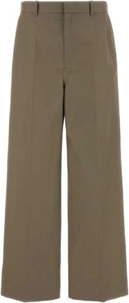 Balenciaga Grote Chino Broek - Dames - Wijde Broeken - Groen - 3XL - Katoen - Broeken
