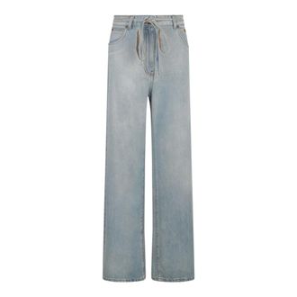 Msgm Straight Fit Jeans, female, Blue, XS, Light Blue Straight Jeans