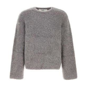 S&eacute;fr Round-neck Knitwear, male, Gray, Size: S Jermaine Sweater