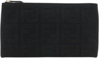 Fendi Vintage, unisex, Zwart, ONE Size, Katoen, Pre-owned Pouch