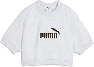 Puma (WMNS) PUMA Elevated Essentials Relaxed Sweatshirt White Glow Heather 636645-05
