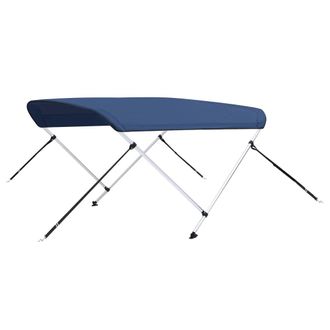 vidaXL Toldo Bimini De 2 Arcos Azul Marino 180x150x110 Cm Vidaxl