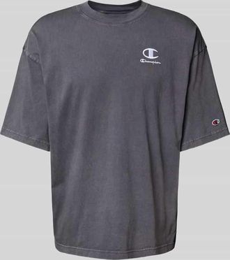 Champion Relaxed Fit T-Shirt mit Label-Stitching in Anthrazit, Größe XXL