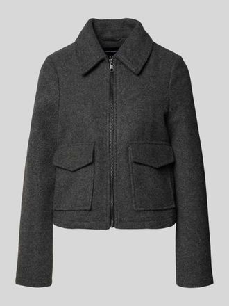 Vero Moda Regular Fit Jacke mit Pattentaschen Modell SAFIR in Anthrazit Melange, Gr&ouml;&szlig;e M