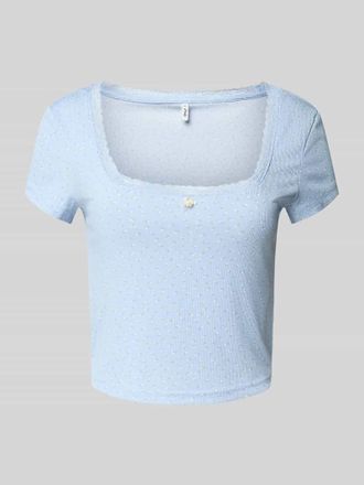 Only Regular Fit T-Shirt in Rippoptik Modell LEMONE in Hellblau, Gr&ouml;&szlig;e M