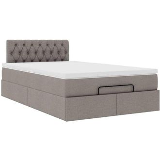 vidaXL Estructura De Cama Otomana Colch&oacute;n Tela Gris Pardo 120x200cm Vidaxl