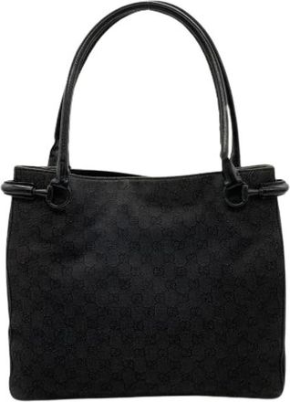 Gucci Pre-owned GG Canvas 101346 Schoudertas - Dames - Vintage Handtas - Zwart - ONE Size - Vintage