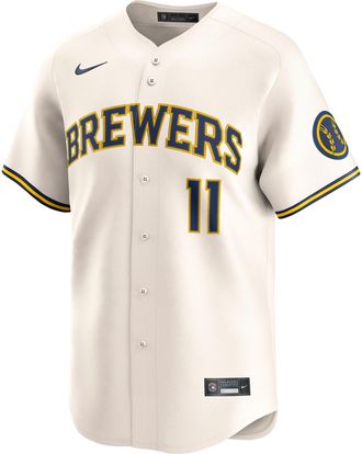 Nike Jackson Chourio Milwaukee Brewers Nike Mens Dri-FIT MLB Limited Jersey in Brown | LM25MZHOMZ9-71E