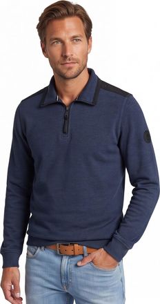 Casamoda Casa Moda sweater donkerblauw effen katoen
