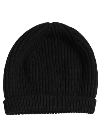 Dolce & Gabbana HAT10071 Virgin Wool Knitted Beanie - Black