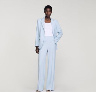 Sandro Striped sequin trousers