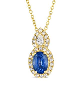 Le Vian 14K 0.97 Ct. Tw. Diamond & Sapphire Pendant