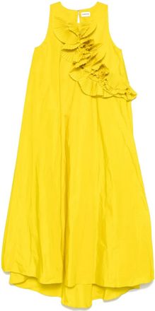 P.A.R.O.S.H. Maxi-jurk met ruches - Geel