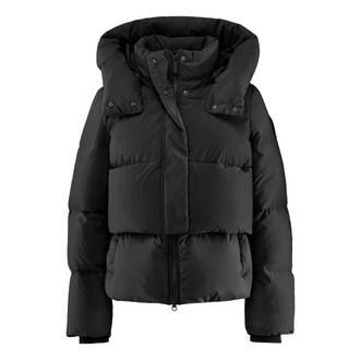 Bomboogie Chaqueta de plum&oacute;n bi-material con capucha - Jackets - Mujer - Negro - S