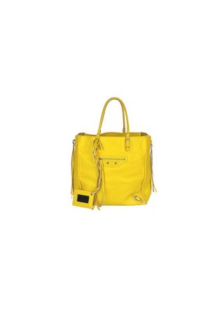 Balenciaga Yellow leather Papier tote bag