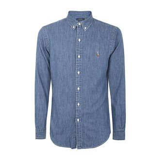 Polo Ralph Lauren Denim Twill Sport Shirt - Heren - Spijkeroverhemden - Blauw - M - Denim - Overhemden