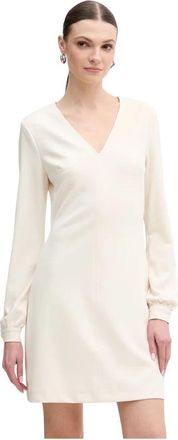 Guess Evelina Jurk - Dames - Korte kleedjes - Beige - L - Polyester - Kleedjes