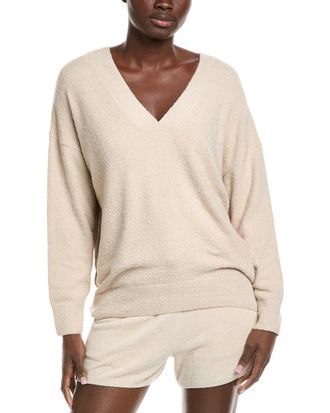 Barefoot Dreams Cozychic Lite V-Neck Seamed Pullover