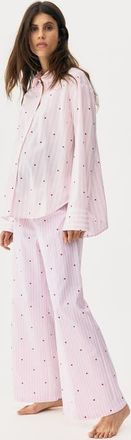H&M Mama cotton pajama pants in Pink/hearts at Nordstrom, Size Xx-Large