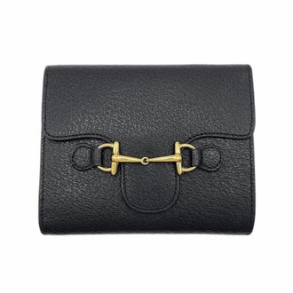 Gucci Black Leather Wallet (Tri-Fold) (Pre-Owned)