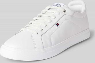 Tommy Hilfiger Low Top Sneaker aus echtem Leder in Weiss, Gr&ouml;&szlig;e 40