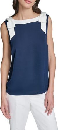 Karl Lagerfeld Bow Shoulder Top in Naval Academy at Nordstrom, Size Medium